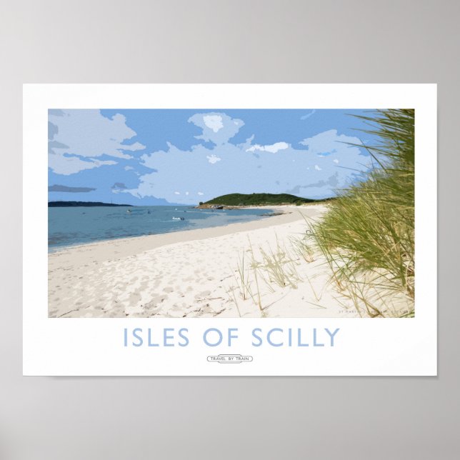 Affiche des îles de Scilly Railway (Devant)