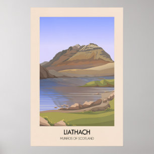 Affiche des Munros Liathach d'Écosse