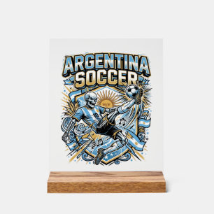 Affiche des Nations de football squelette d'Argent