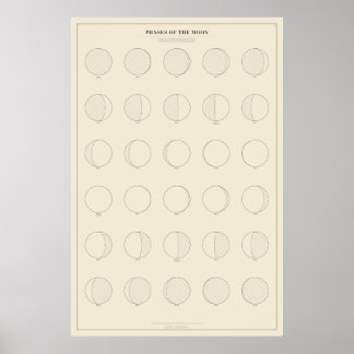 Affiche des phases de la Lune