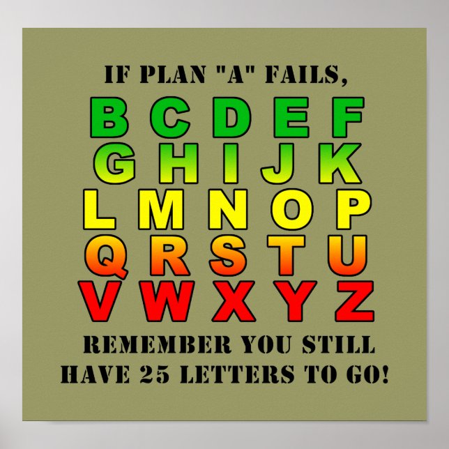 Affiche des plans 'B' à 'Z' (Devant)