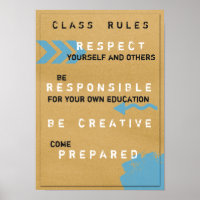 Affiche des règles de classe (personnalisable)
