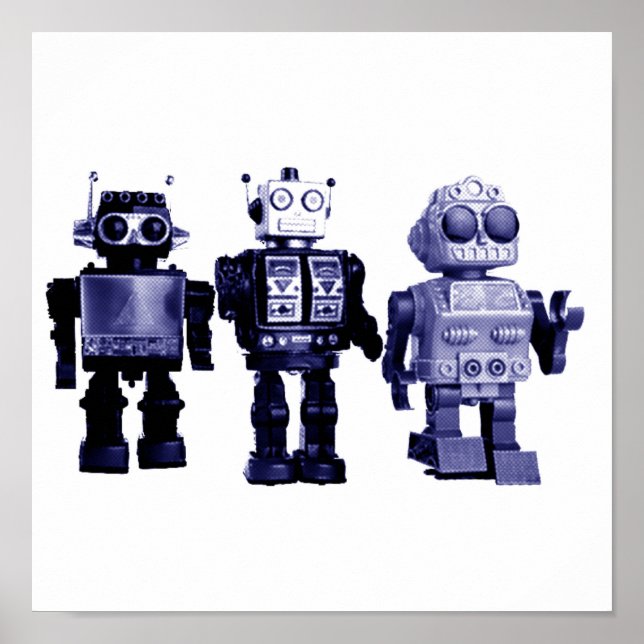 affiche des robots bleus (Devant)