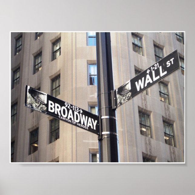 Affiche des signes de Broadway (Devant)