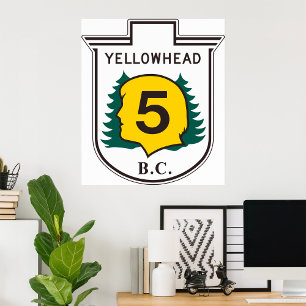 Affiche des signes de la route de Yellowhead