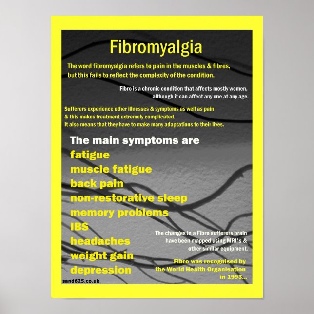 affiche des symptômes de fibromyalgie (Devant)