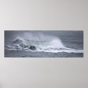 Affiche des vagues de l'océan de Rhode Island