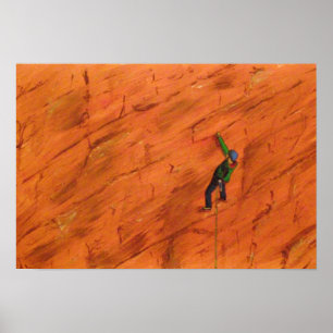 Affiche d'escalade de roche