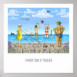Affiche d'été à la plage
