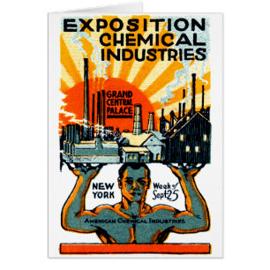 Affiche d'exposition de 1917 produits chimiques