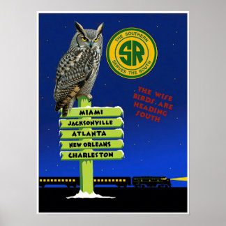 Affiche d'hiver de la Southern Railway 