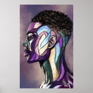 Affiche d'homme d'art peint