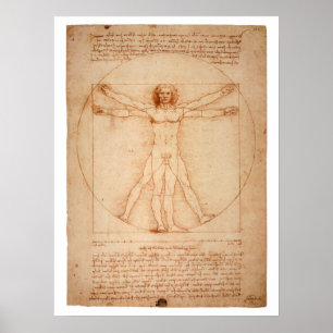 Affiche d'homme de DaVinci Vitruvian