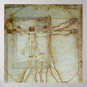Affiche d'homme de Vitruvian