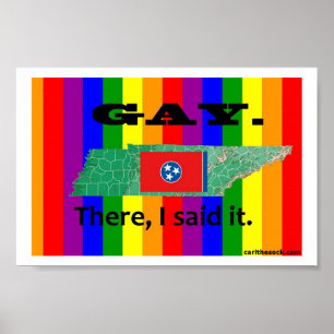 Affiche d'homosexuel de TN