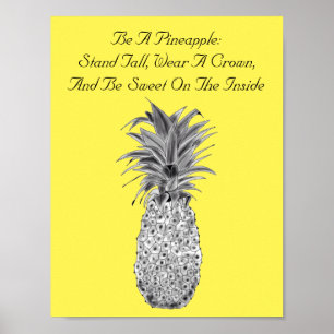 Affiche d'illustration d'ananas