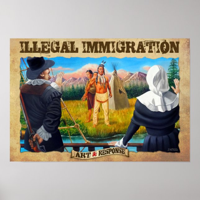 Affiche d'immigration illégale (Devant)