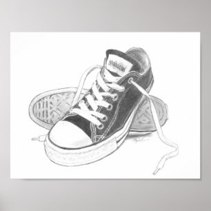 Affiche d'impression d'art de baskets