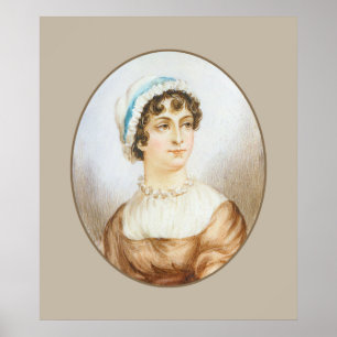 Affiche d'impression de portrait de Jane Austen