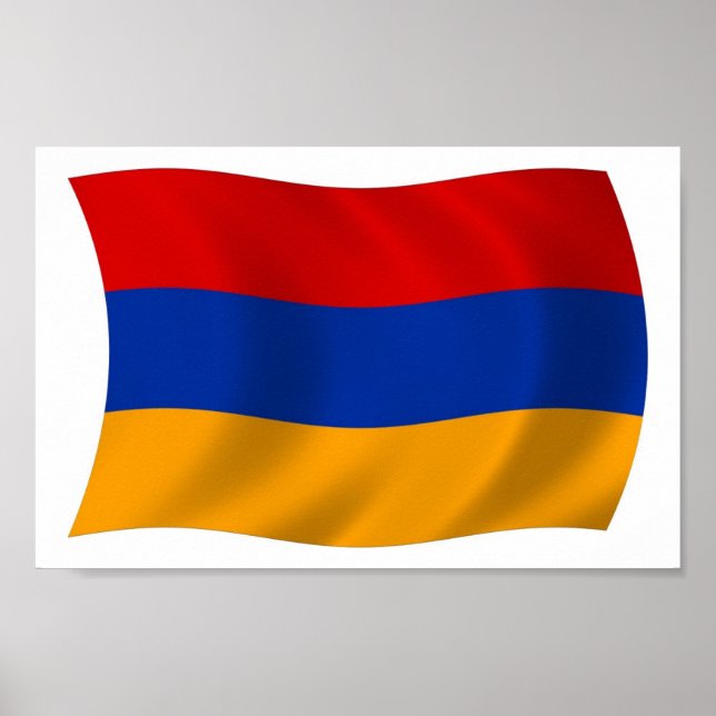 Affiche d'impression du drapeau d'Arménie (Devant)
