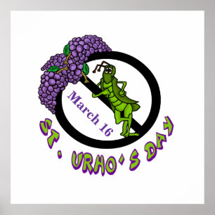 Affiche d'interdiction de sauterelle de jour de St