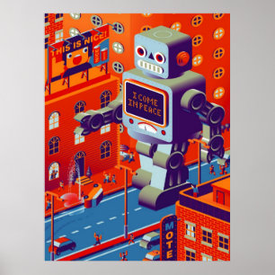affiche d'invasion de robot