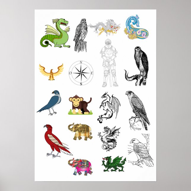 Affiche d'invitation de mariage | Élégante illustr (Devant)