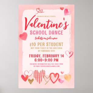 Affiche d'invitation pour la danse scolaire de la 