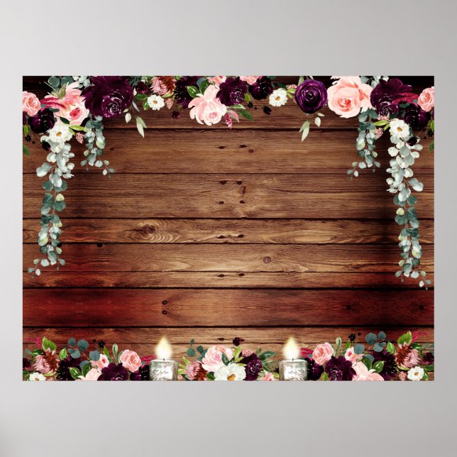 Affiche DIY XL vierge Floral Planche de Grange Rus (Devant)
