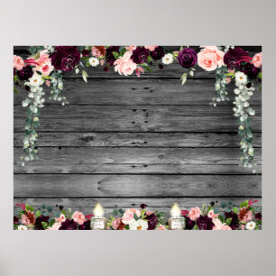 Affiche DIY XL vierge Floral Planche de Grange Rus