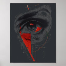 Affiche d'œil Trash Polka Abstrait