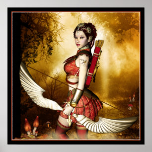 Affiche d'or de flèche