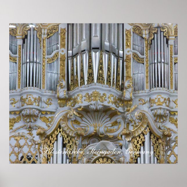 Affiche d'orgue d'abbaye baroque (Devant)