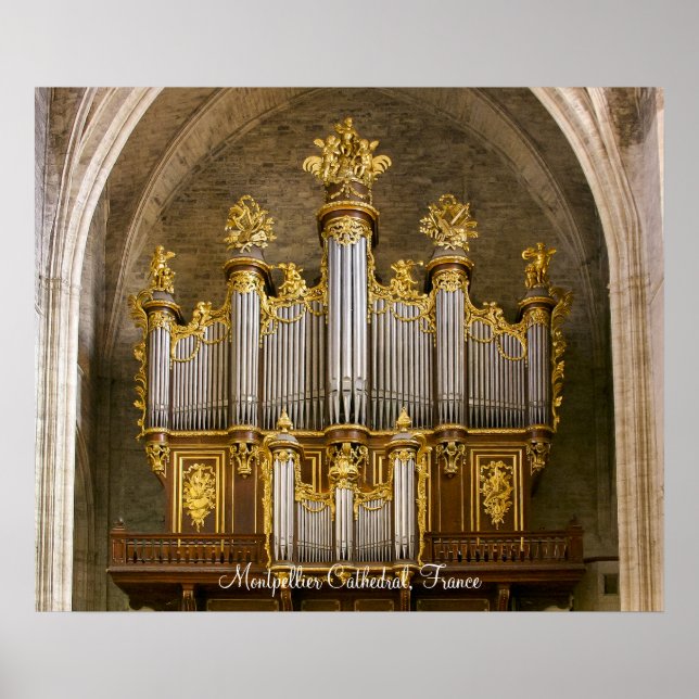 Affiche d'orgue de la cathédrale de Montpellier (Devant)