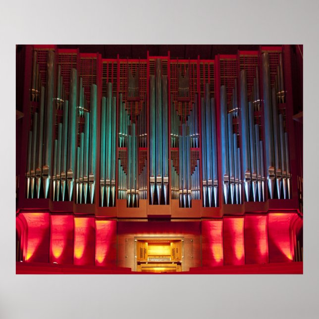 Affiche d'orgue de l'hôtel de ville de Christchurc (Devant)