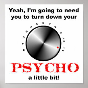Affiche drôle de baisser le psycho