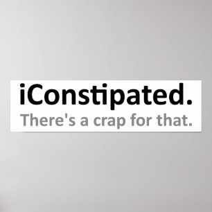 Affiche drôle de constipation