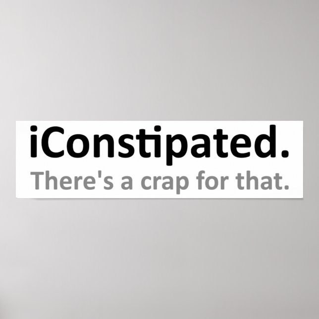Affiche drôle de constipation (Devant)