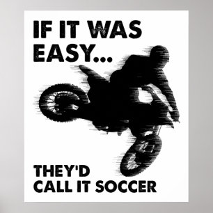 Affiche drôle de football facile