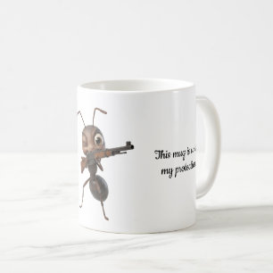 Affiche drôle de fourmi Tasse de café protégée p