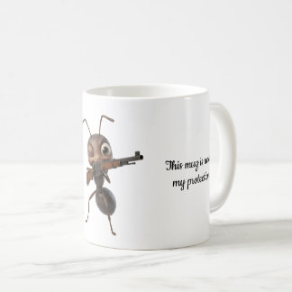 Affiche drôle de fourmi | Tasse de café protégée p