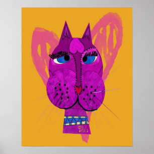 Affiche drôle de Kitty de diva
