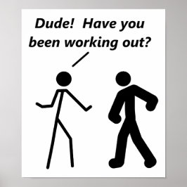 Affiche drôle de l'entraînement de Stickman