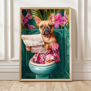 Affiche drôle d'impression de chiot faon de salle