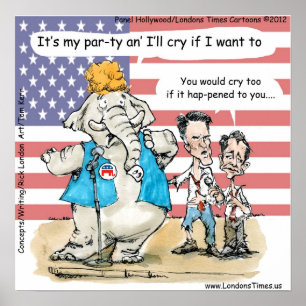 Affiche drôle Romney & Ryan It's My Party
