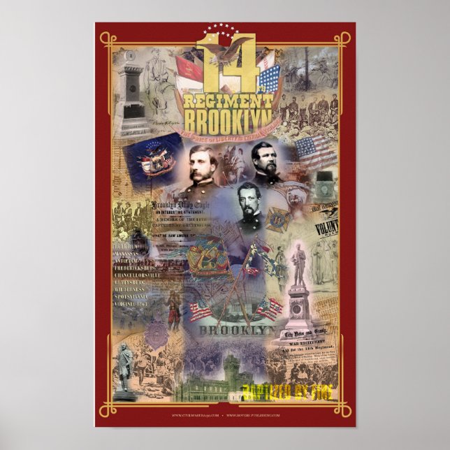 Affiche du 14e régiment Brooklyn de la Guerre civi (Devant)