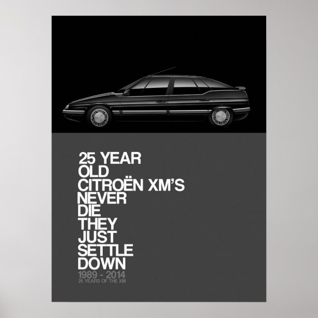 Affiche du 25e anniversaire de Citroen XM (Devant)