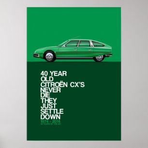 Affiche du 40e anniversaire de Citroen CX
