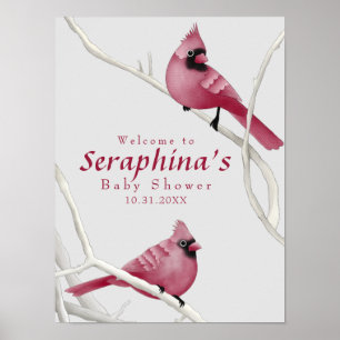 Affiche du Baby shower des cardinaux d'hiver