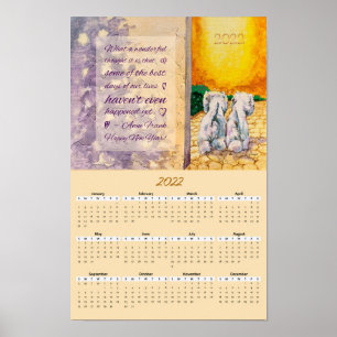 Affiche du calendrier annuel Westie 2022